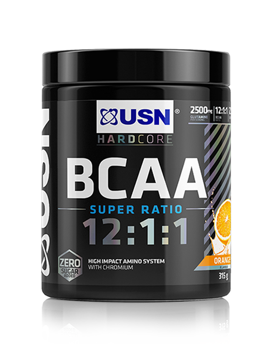 [6009544908432] USN Hardcore BCAA Super Ratio 12:1:1-30Serv.-315G-Orange&amp;Tangerine
