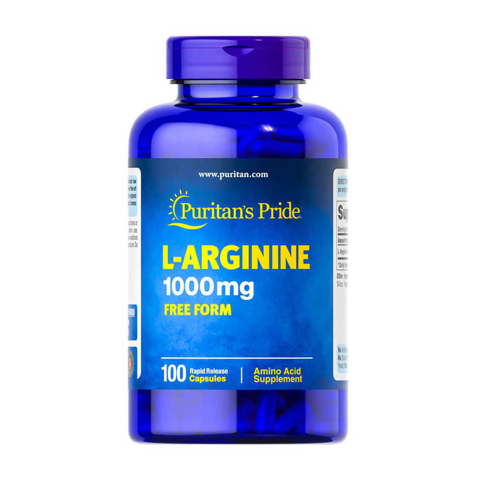 [025077508808] Puritan's Pride L-Arginine 1000mg-100Serv.-100Caps.