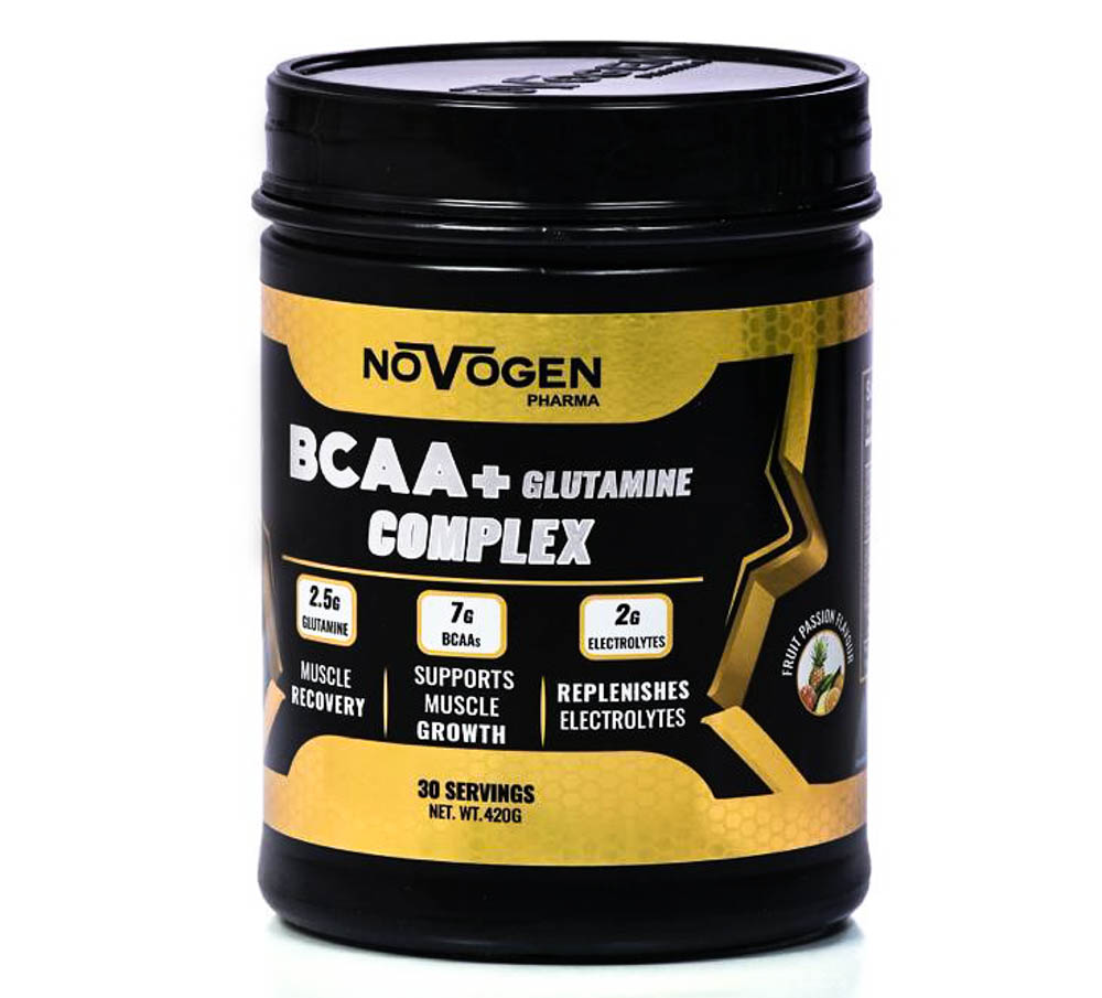 [6224009328024] Novogen Pharma bcaa+glutamine-30Serv.-420G-Fruit Passion