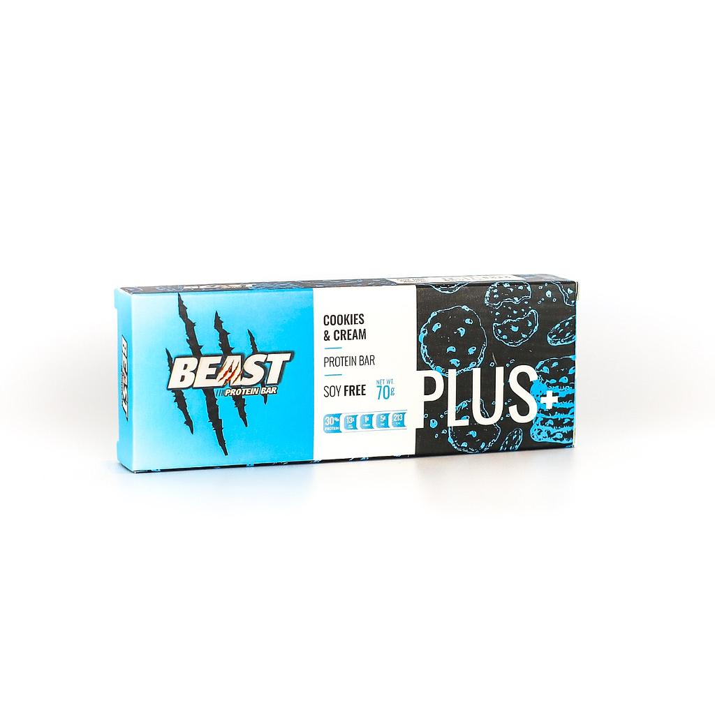 [6224009263172] Beast Protein Bar Plus + 70g Cookies&amp;Cream