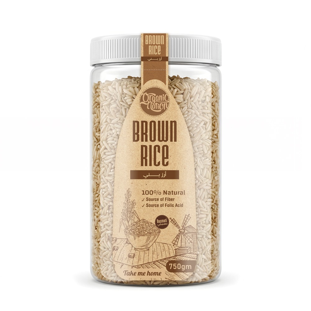 [6224009096893] Organic Nation Brown Rice-750gm
