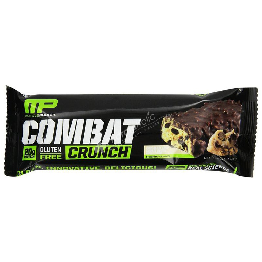 [713757372336] Muscle Pharm Combat Protein Bar-63G-Chocolate Chip Cookie Dough