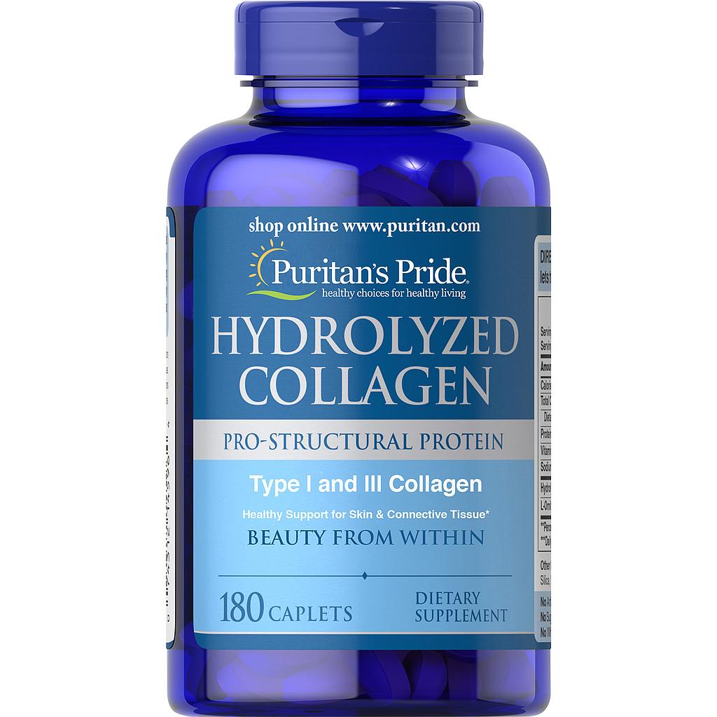 [074312145964] Puritan’s pride Hydrolyzed Collagen-45Serv.-180Caplets