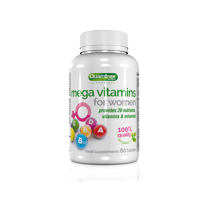 [8436046972766] Quamtrax Mega Vitamins for Women-30Serv.-60tabs.