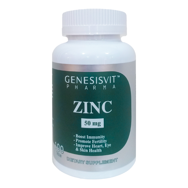 [793588767174] Genesisvit Pharma Zinc 50mg-100Serv.-100Tabs.