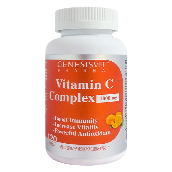 [793588767648] Genesisvit Pharma Vitamin C Complex 1000mg-120Serv.120Tabs.