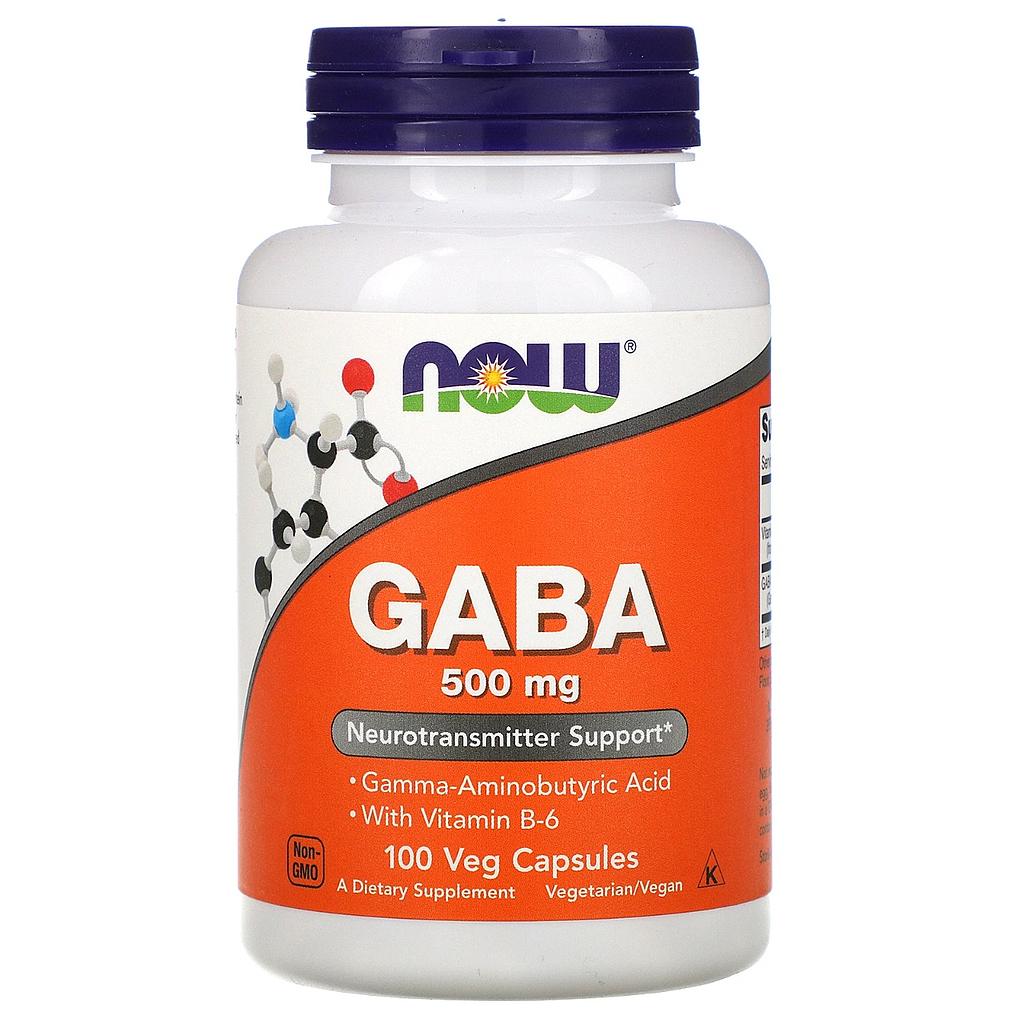 [733739000873] Now Foods Gaba 500mg-100Serv.-100Veg Caps