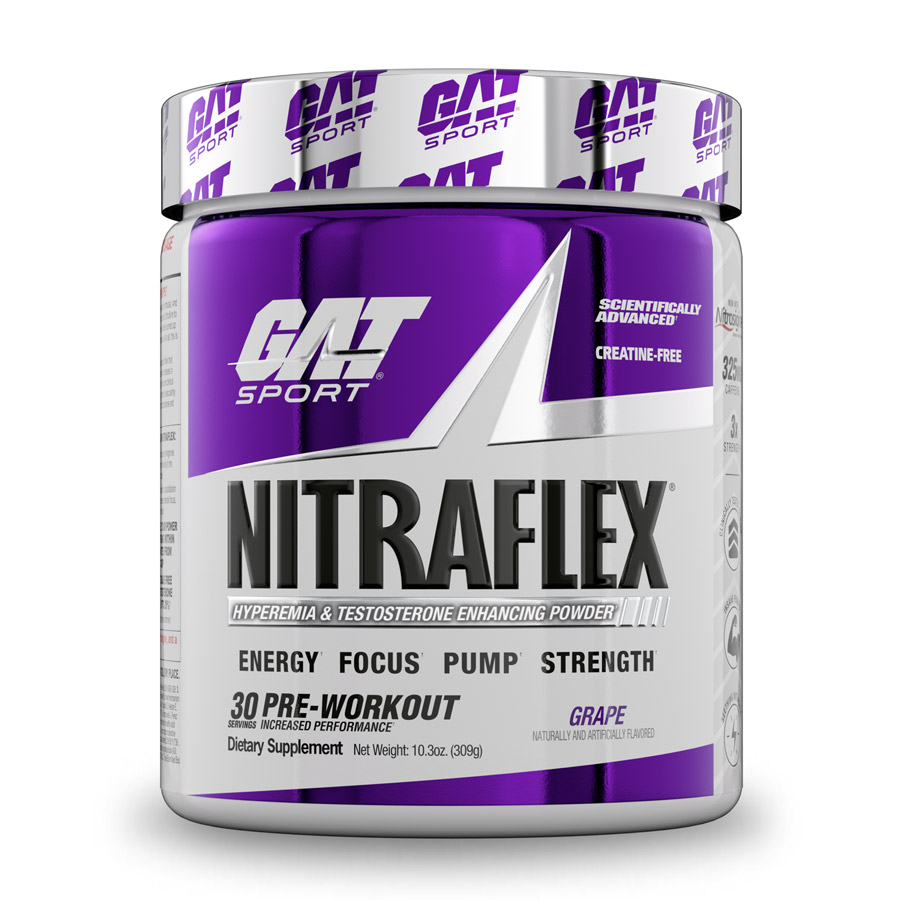 [816170022144] Gat Sport Nitraflex Pre-workout-30Serv.-309G-Grape