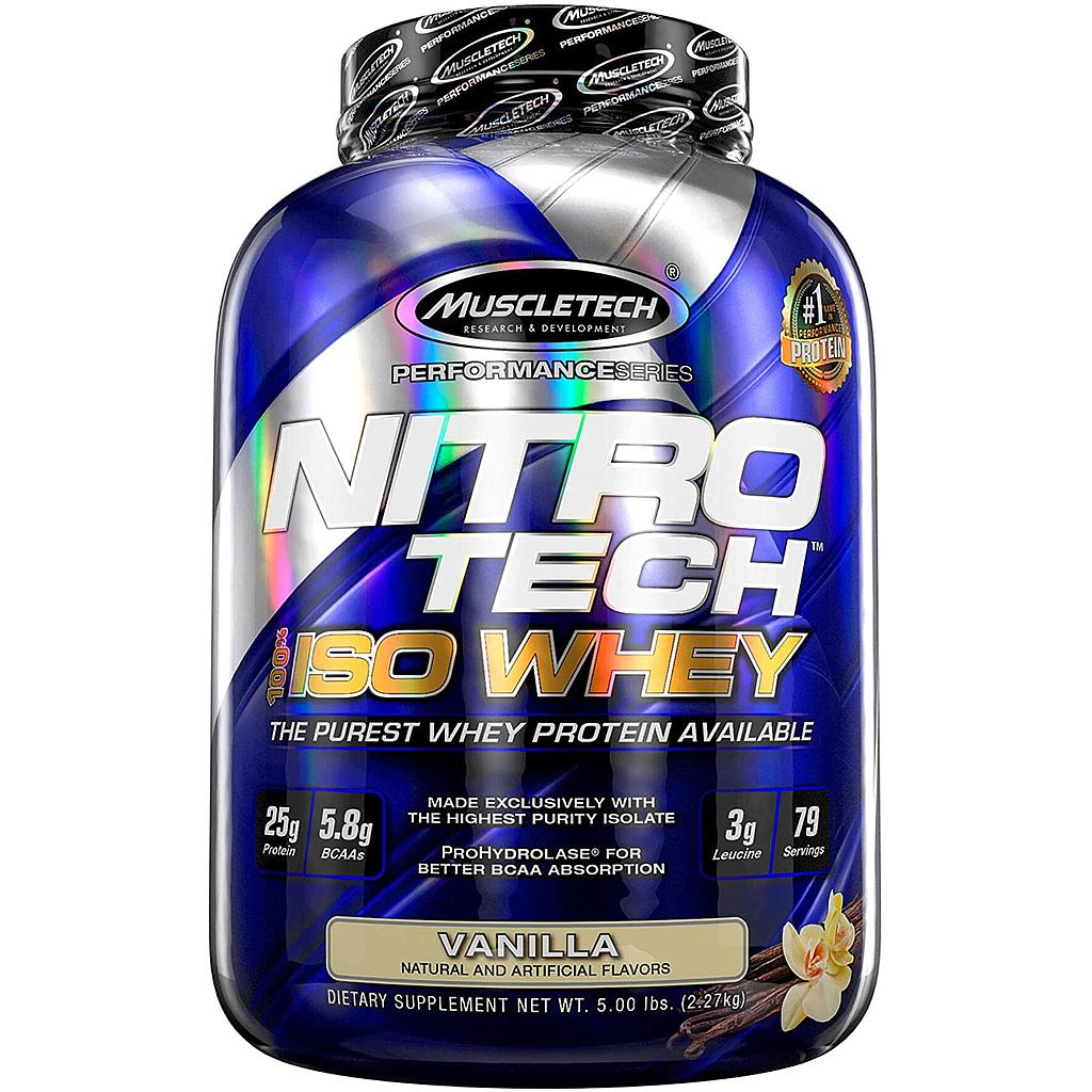 [631656713633] Muscletech Nitrotech 100% Iso Whey-79Serv.-2.27KG-Vanilla
