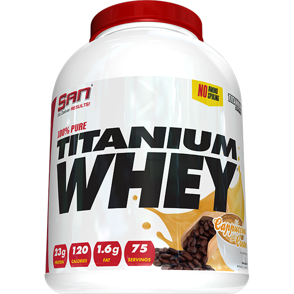 [672898415541] San Titanium Whey-75Serv.-2268G-Cappuccino Cream