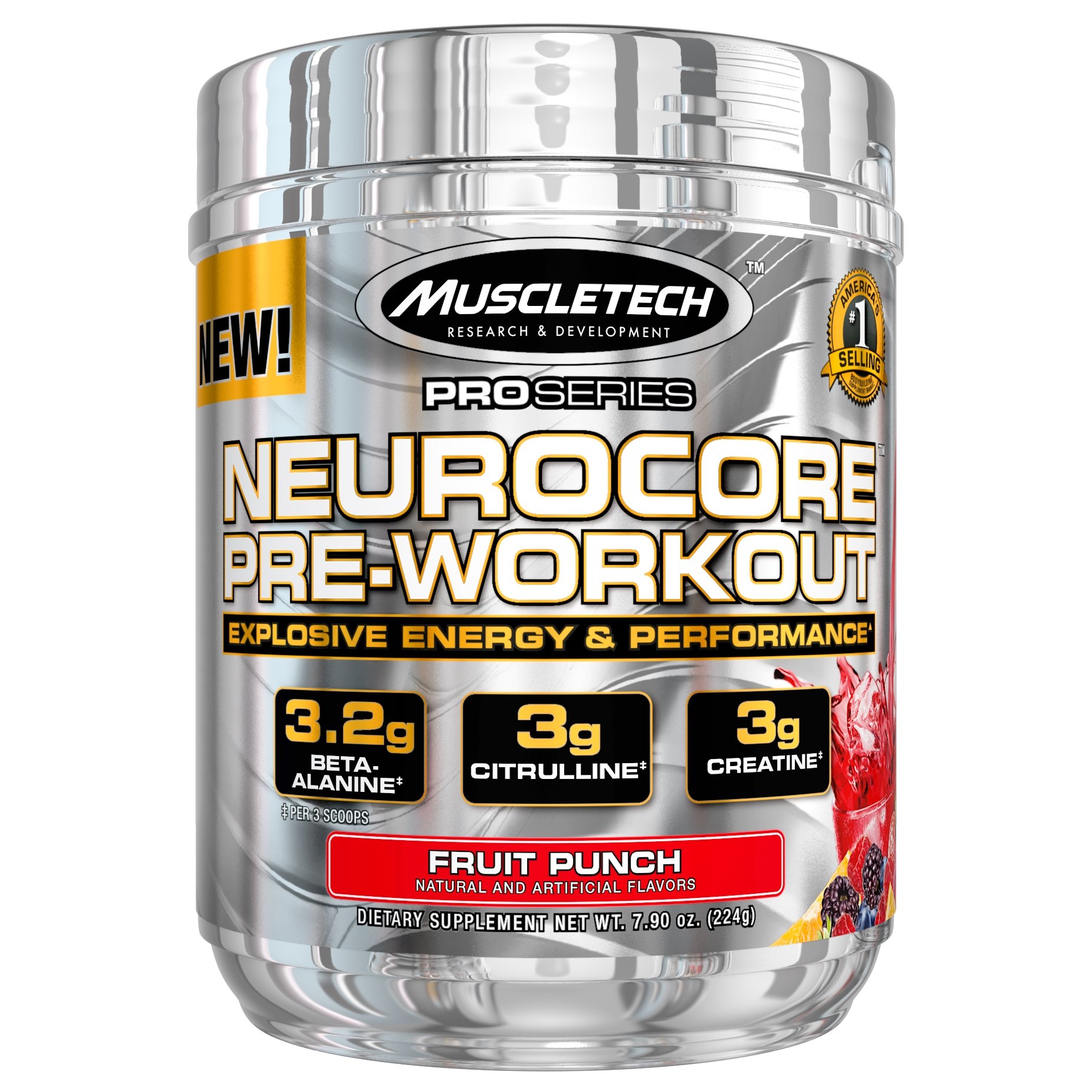 [631656254174] Muscletech Neurocore Pre-Workout-50serv-224G-Fruit Punch