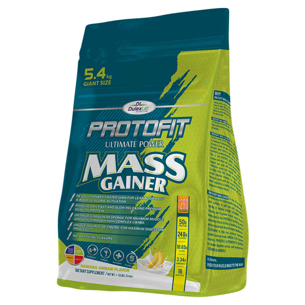 [6224008544883] DulexLab Protofit Mass Gainer-16Serv.-5.4KG-Banana