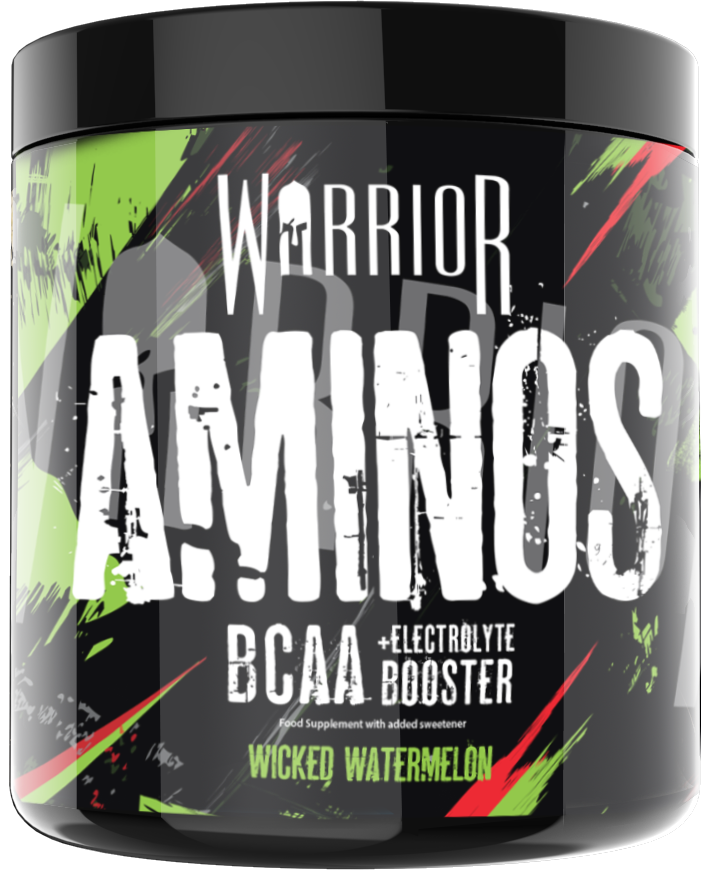 [5060424702084] Warrior Aminos Bcaa+Electrolyte Booster-30Serv.-360G-Wicked Watermelon