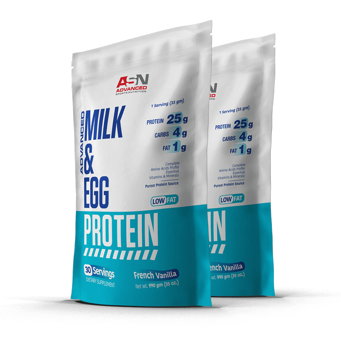 [6224000649258] ASN Advanced Sports Milk&amp;Egg Protein-30serv.-990G-French Vanilla
