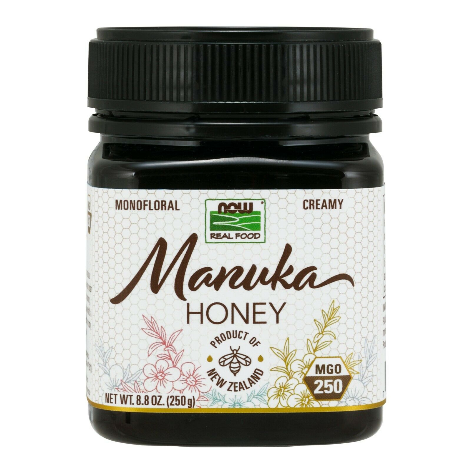 [733739071408] Now Real Food Manuka Honey New Zealand-13Serv.-250G