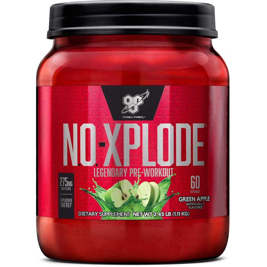 [834266001651] Bsn No-Xplode Legendary Pre-workout-60Serv.-1.11KG-Green Apple