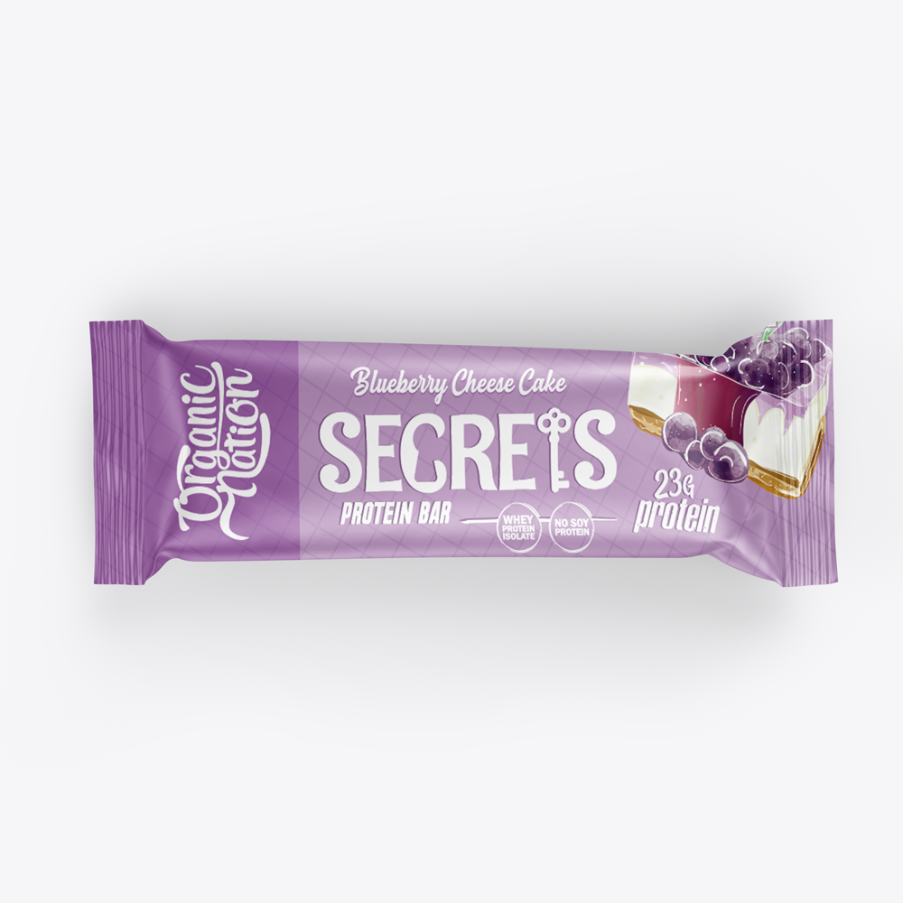 [6222023701212] Organic Nation Secrets Protein Bar-1Serv.-70G-Blueberry Cheese Cake