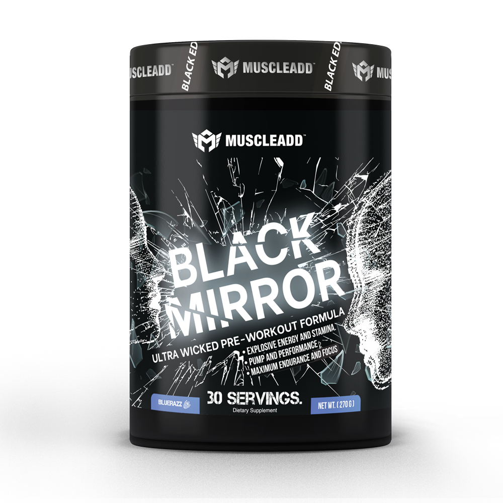 [6223007821025] Muscle Add Black Mirror-270G.-30Serv.-Blue Razz