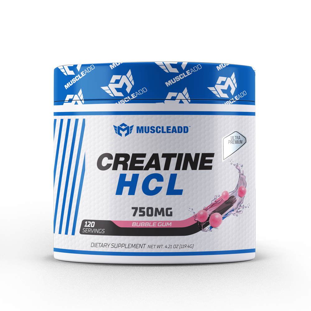 [6223007821056] Muscle add Creatine HCL-120Serv.-119.4G.-Bubble Gum