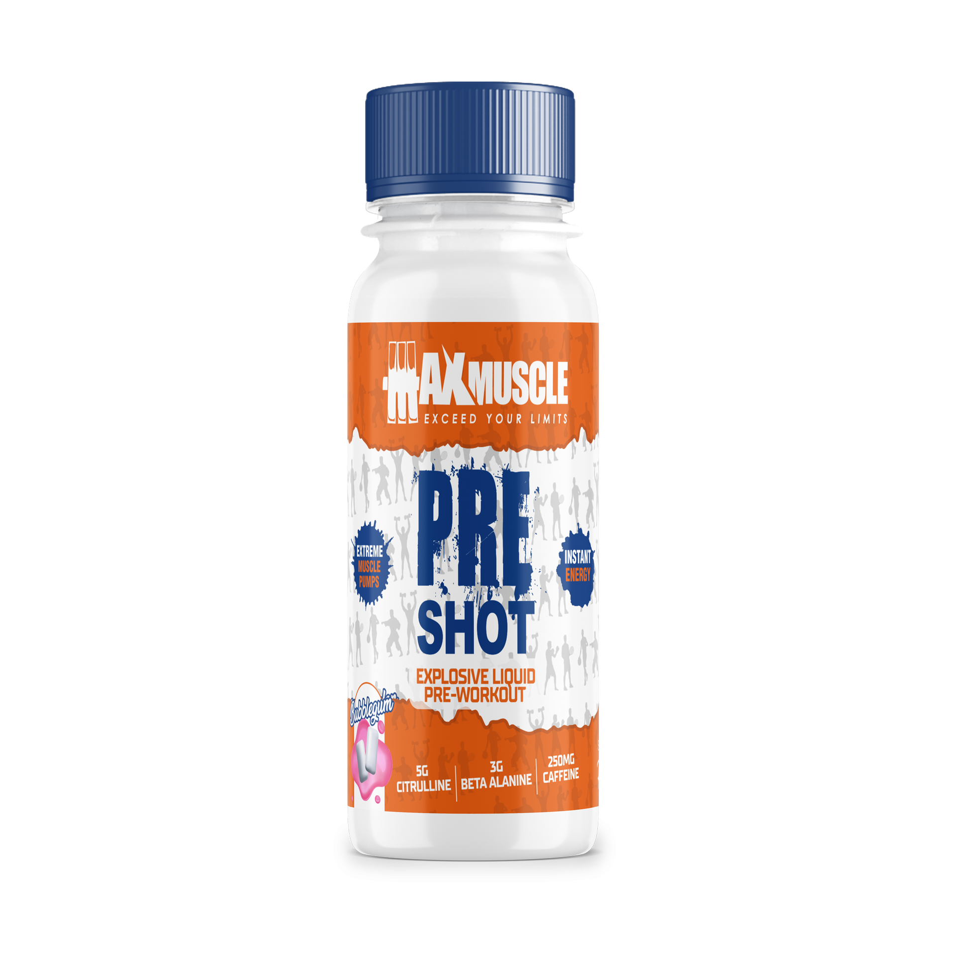 [6222023702318] Max Muscle Pre Shot-1Serv.-60Ml.-Bubblegum