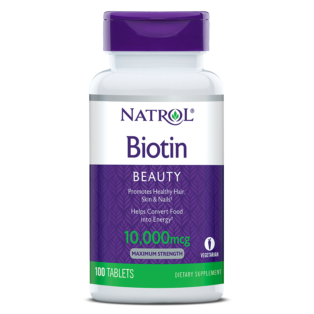 [047469053963] Natrol Biotin 10000Mg-100Serv.-100Tabs.