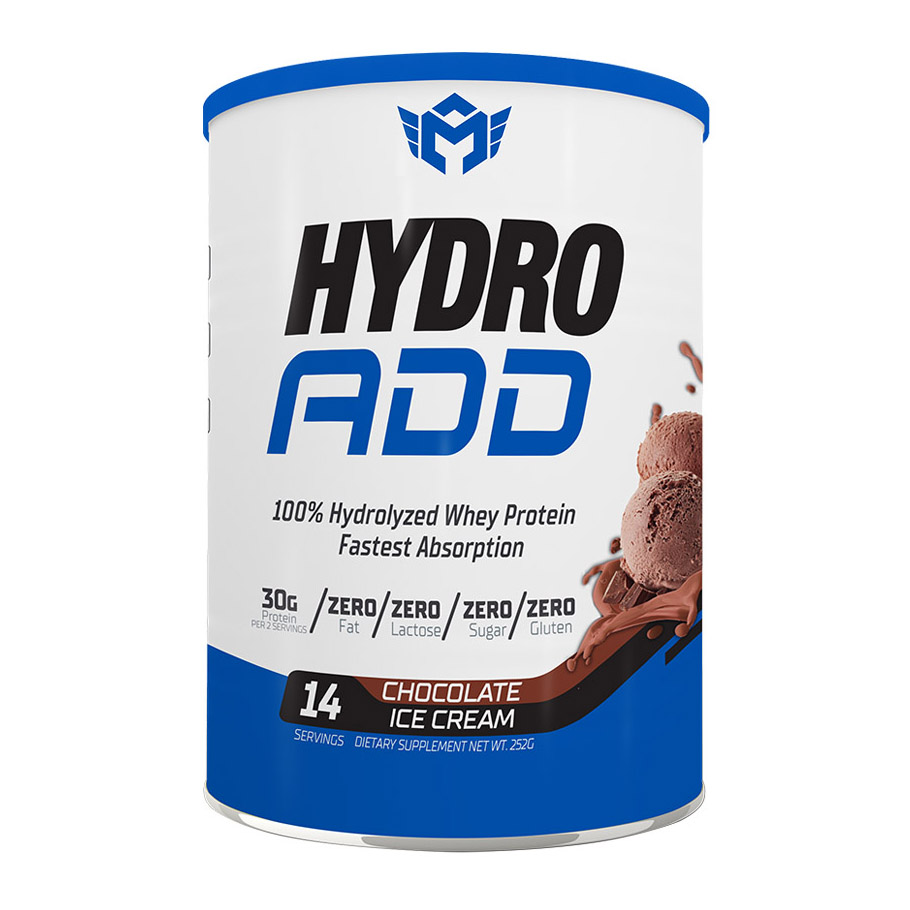 [6223007820431] Muscle Add Hydro Add 100% Hydrolyzed Protein Fastest Absorption-14Serv.-252G.-Chocolate Ice Cream