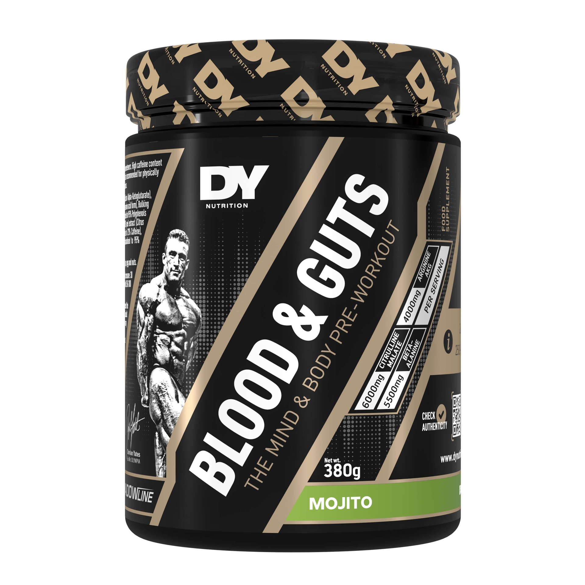 [5060763890473] Dy Nutrition Blood&amp;Guts The Mind&amp;Body Pre-workout-20Serv.-380G.-Mojito