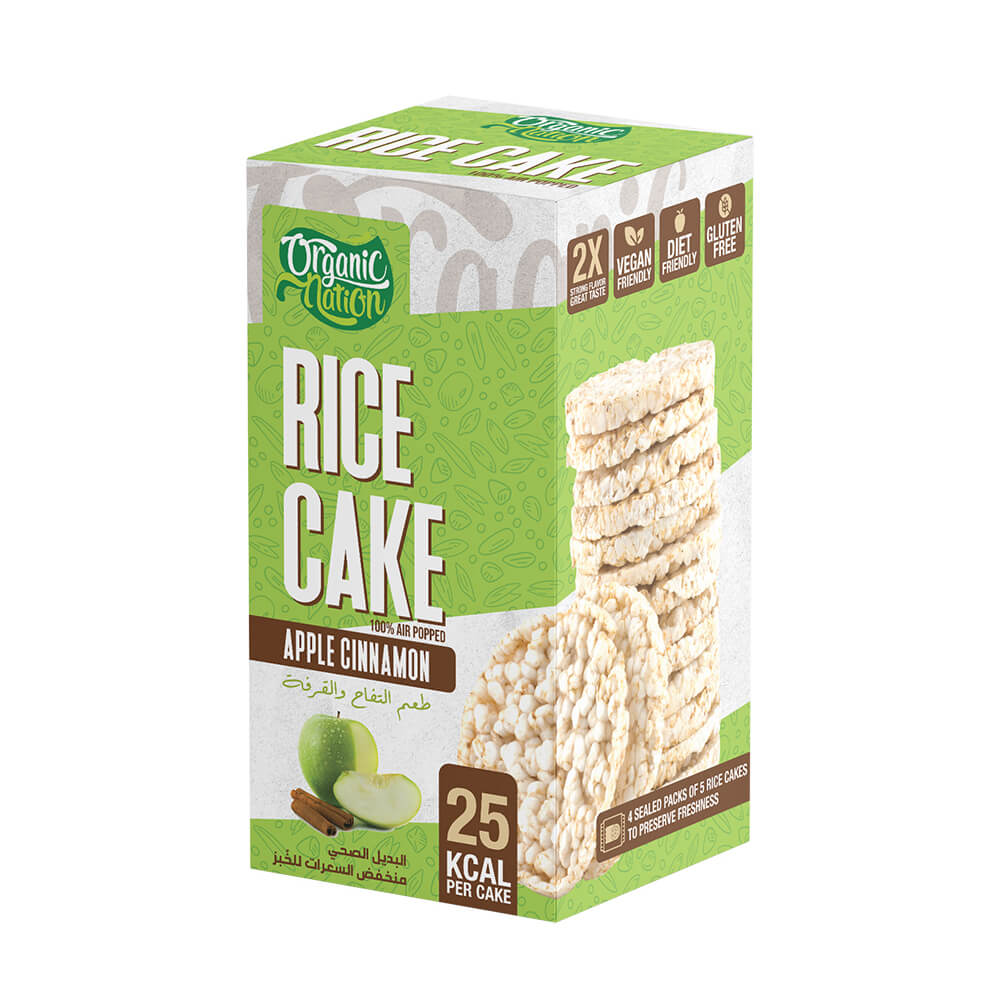 [6222023702899] Organic Nation Rice Cake-20Pices-120G.-Apple Cinnamon