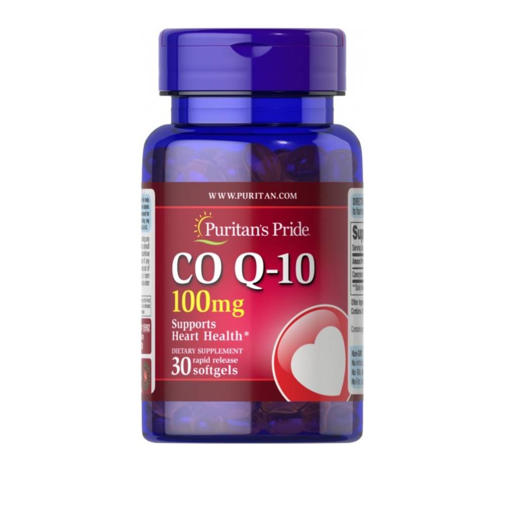 [025077000593] Puritan's Pride Co-Q10 100Mg-30Serv.-30Rapid Release Softgels.
