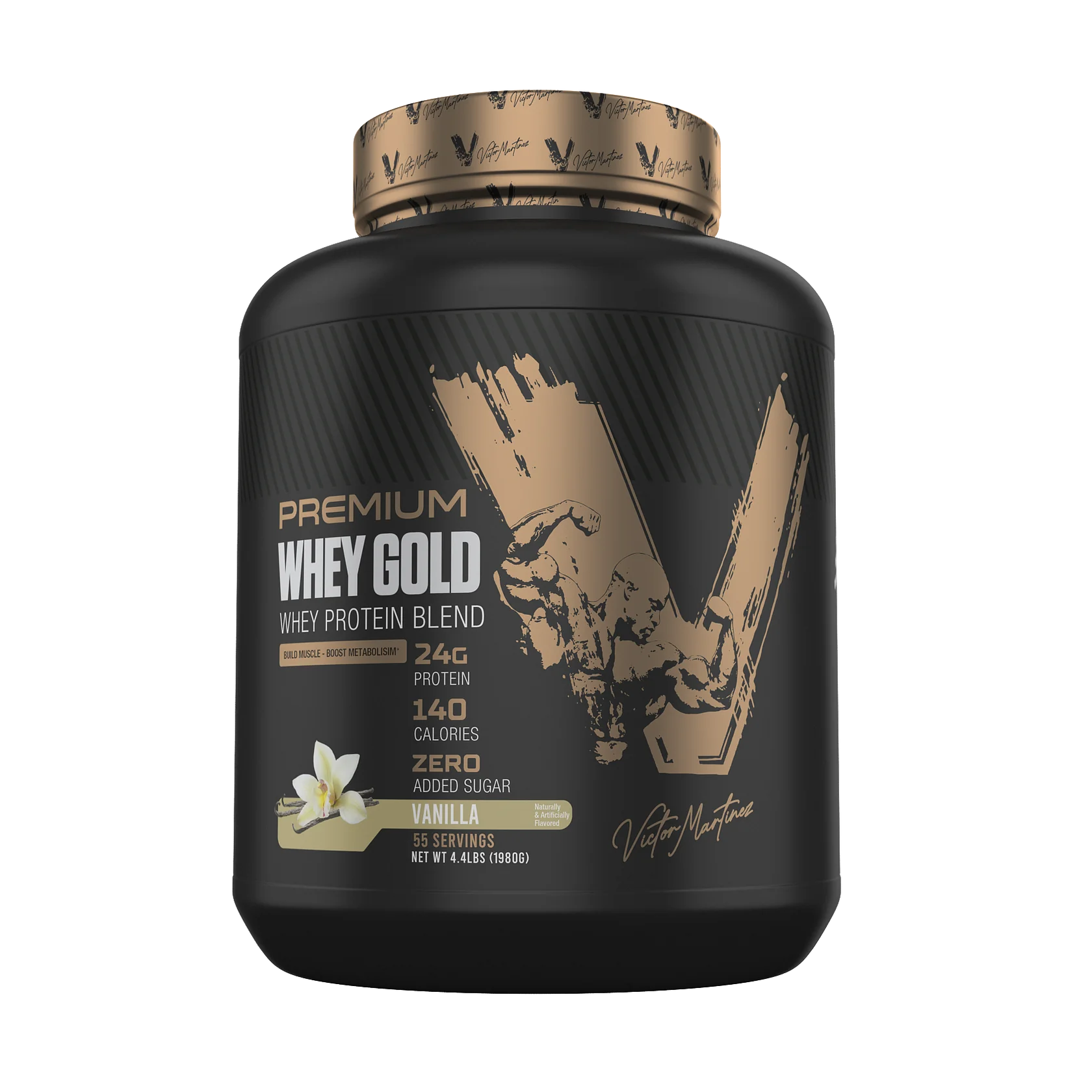 [6223007823647] Victor Martinez Premium Whey Gold Whey Protein Blend 55Serv 2000G Vanilla