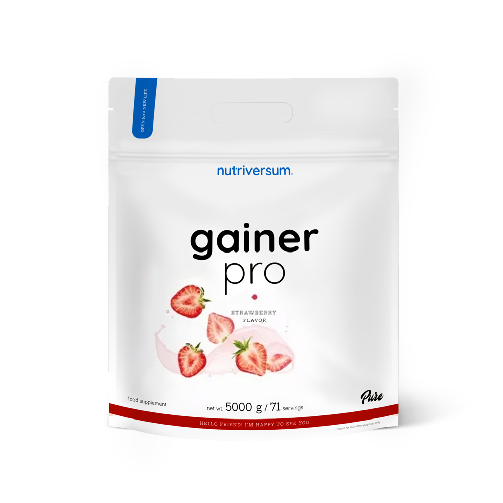 [5999107130626] Nutriversum Pure Gainer Pro-71Serv.-5000G-Strawberry