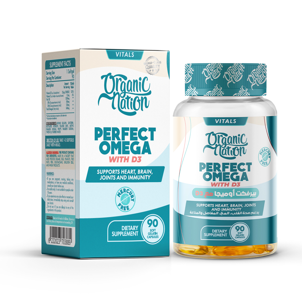 [6222023703889] Organic Nation Perfect Omega3 With Vitamin D3-90Serv.-90Capsules