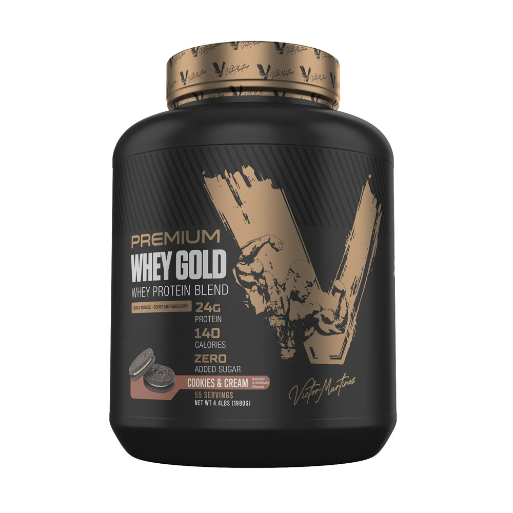 [6223007823661] Victor Martinez Premium Whey Gold Whey Protein Blend 55Serv-2000G-Cookies and Cream