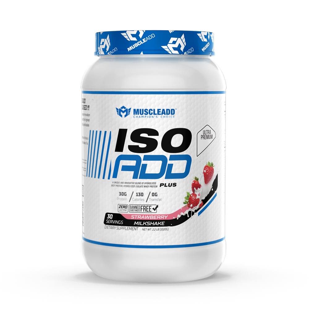 [6223007826648] Muscle Add Iso Add Plus -30Serv.-1080G.Strawberry milkshake