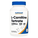 [810014671444] Nutricost  L-Carnitine Tartrate 1000 MG-60 Serv -120 Capsules