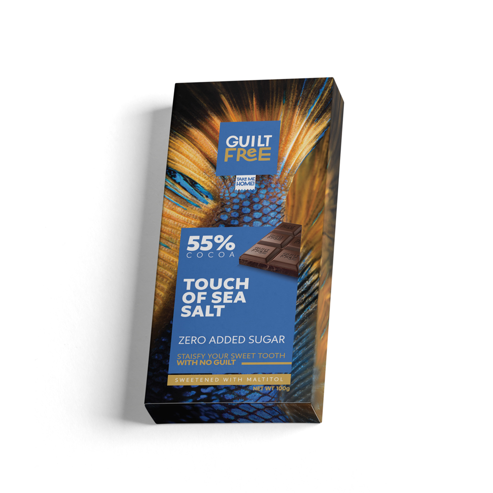 [6222023701373] Organic Nation Guilt Free Chocolate Bar 100G-Sea Salt Chocolate