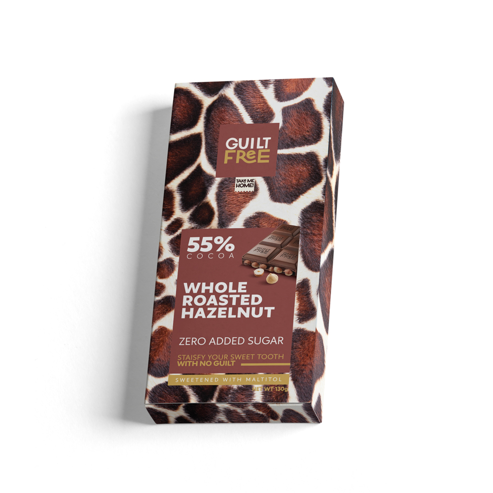 [6222023701410] Organic Nation Guilt Free Chocolate Bar 130G-Hazelnut Chocolate