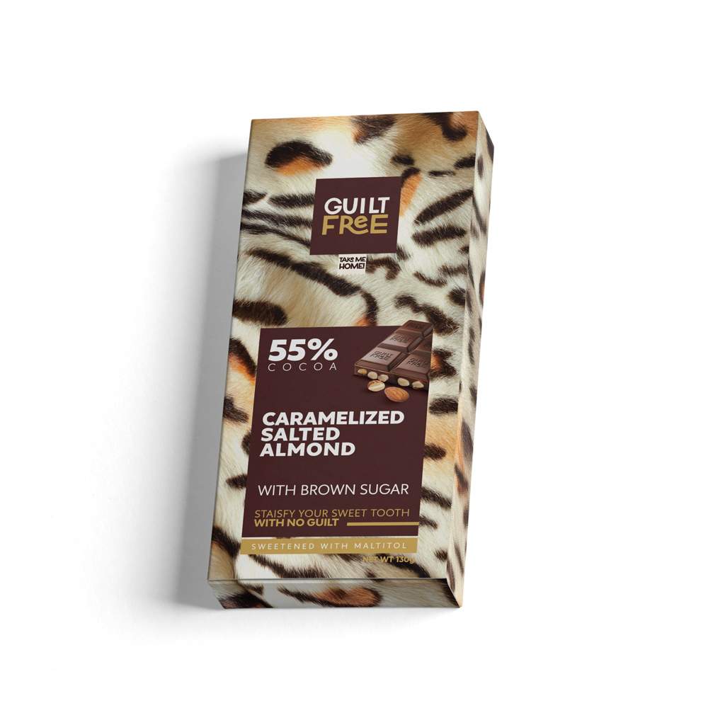 [6222023701403] Organic Nation Guilt Free Chocolate Bar-130G-Almond Chocolate