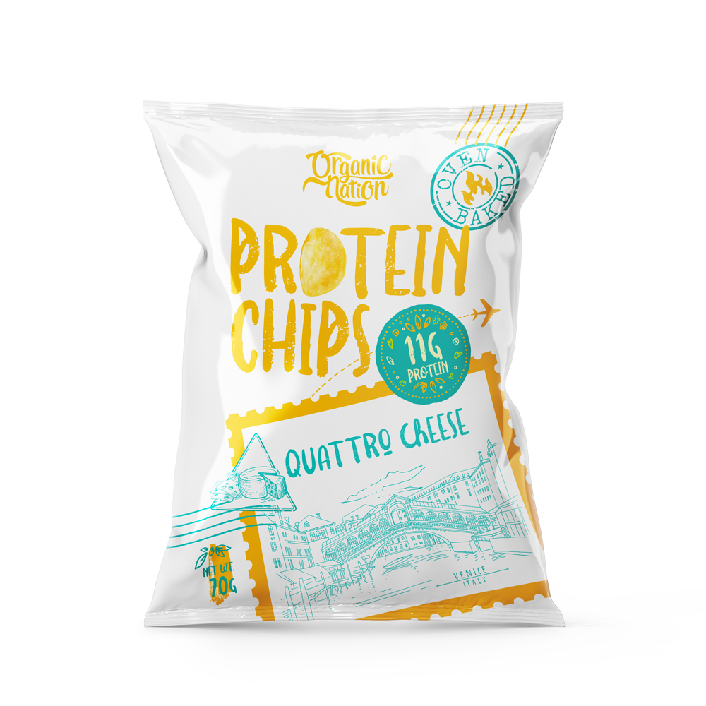 [6222023701823] Organic Nation Protein Chips-70G.-Quattro Cheese