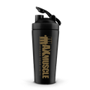 [6224009096770] Max Muscle Stainless Steel Shaker-900Ml-Black Matte/Gold