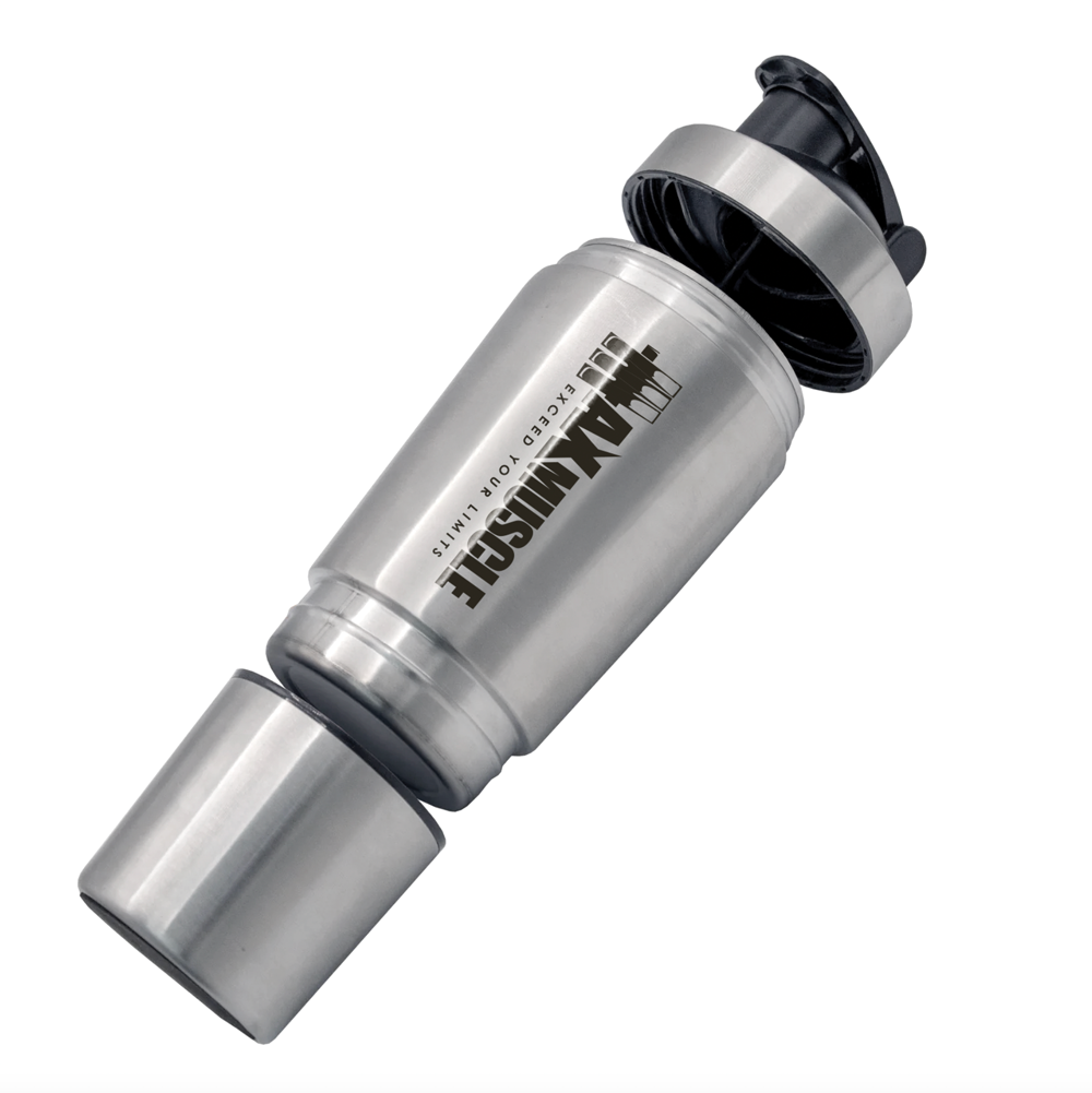 [6222023704572] Max Muscle Stainless Steel Smart Shaker with cup-500Ml-Silver