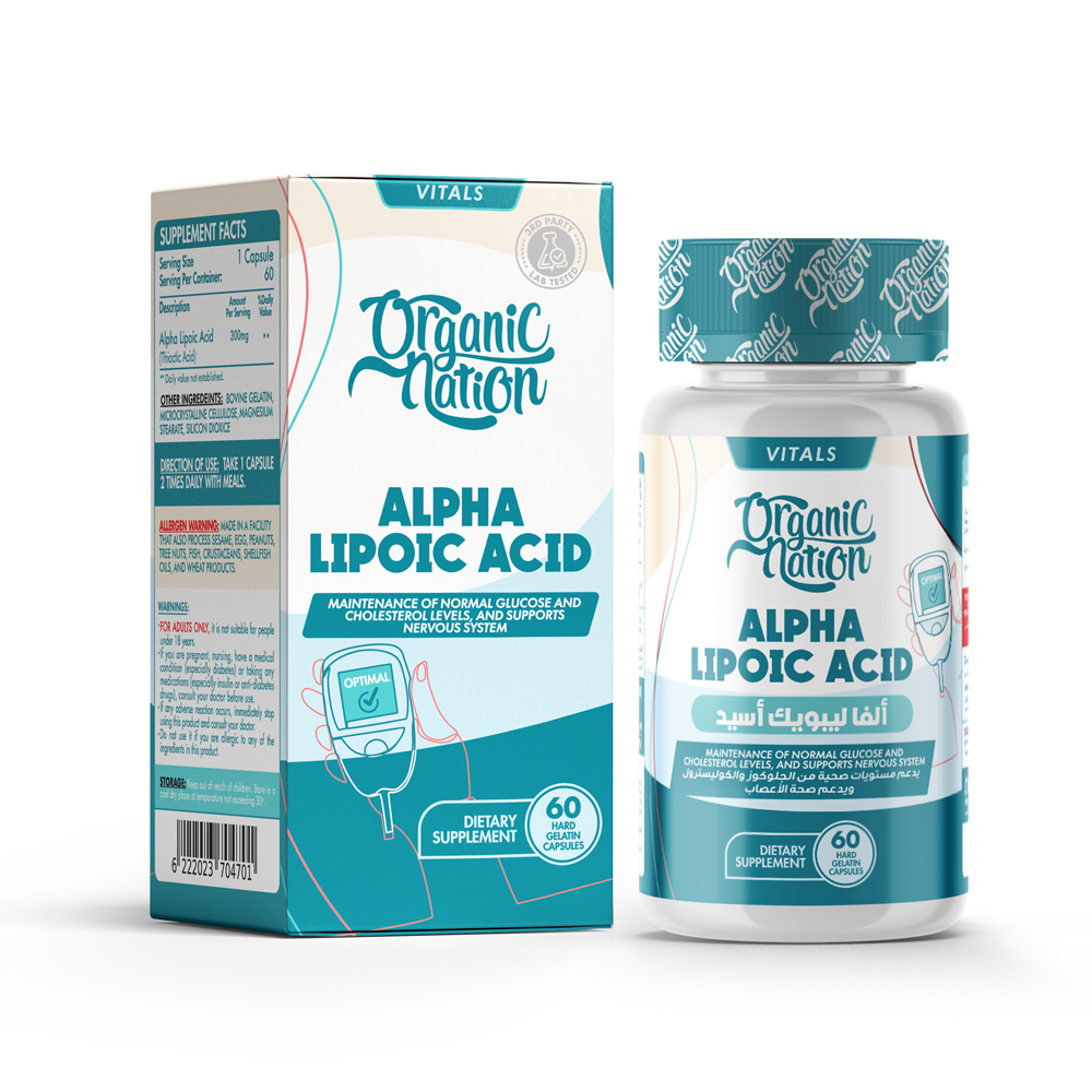 [6222023704701] Organic Nation Alpha Lipoic Acid-60Serv.-60Caps