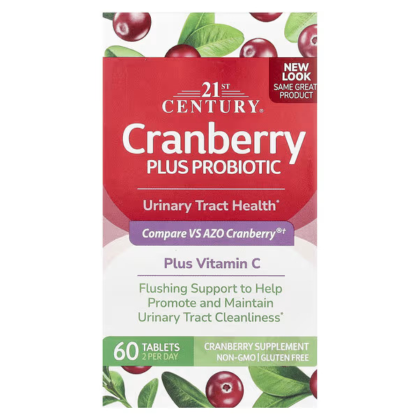 [740985278482] 21st Century Cranberry Plus Probiotic-60Tablets