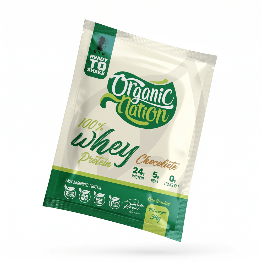 [6223007820493] Organic Nation 100% Whey Protein-1Serv.-34G-Chocolate