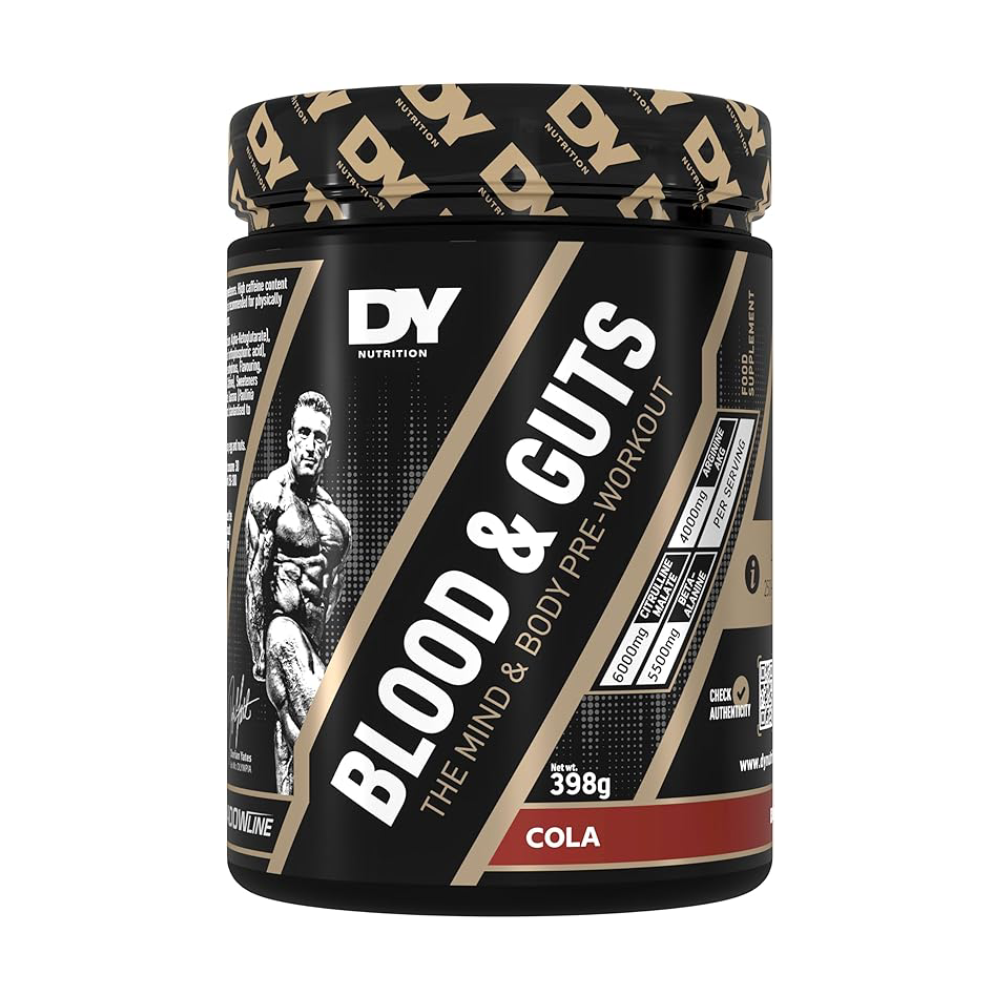 [5060763896888] Dy Nutrition Blood&amp;Guts The Mind&amp;Body Pre-workout-20Serv.-380G.-Cola