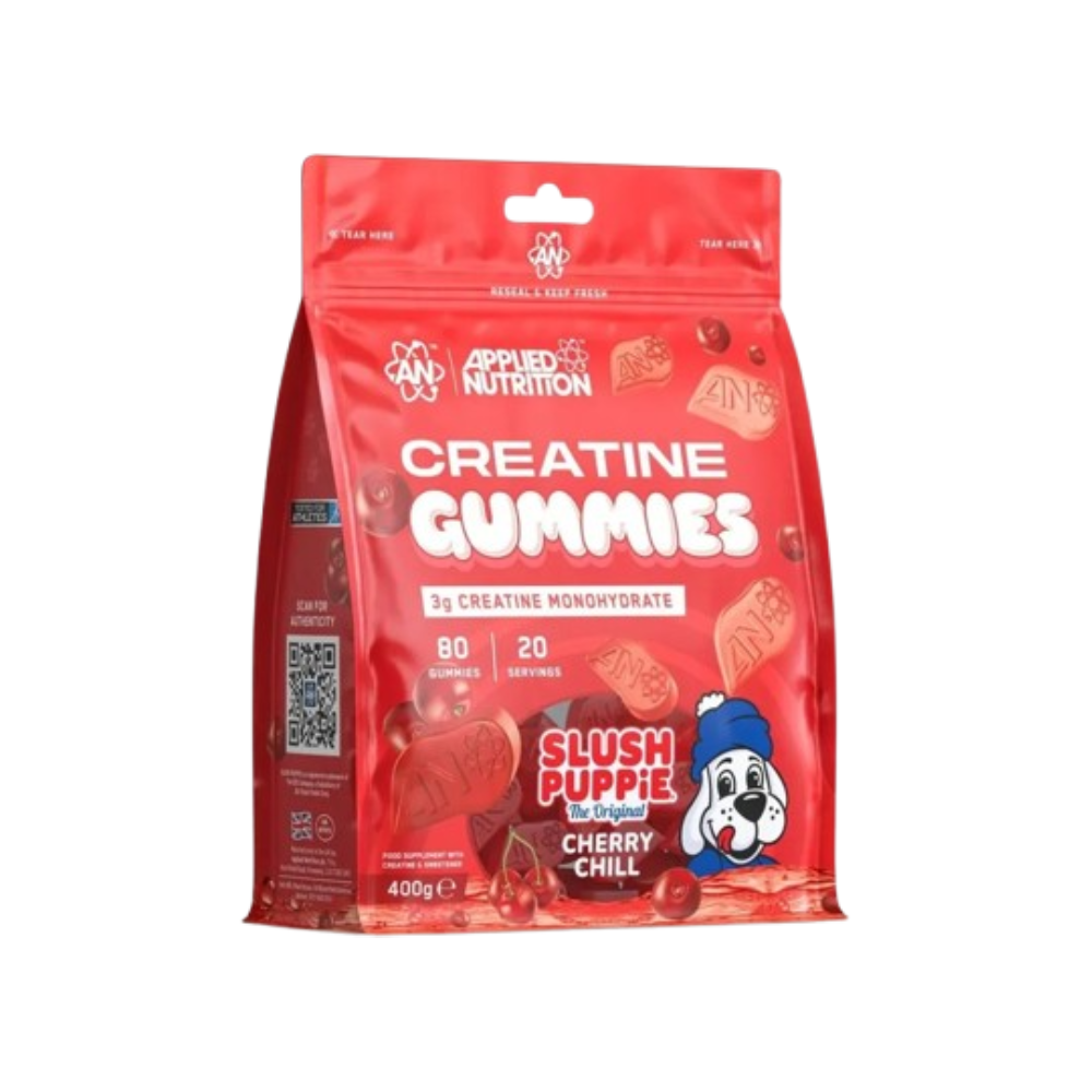 [5056555214626] Applied Nutrition Bodyfuel Creatine Gummies.-20Serv.-400G-Cherry Chill