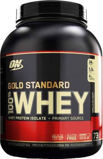 [748927028706] Optimum Nutrition Whey Gold Standard-73Serv.-2.27KG-Vanilla Ice Cream