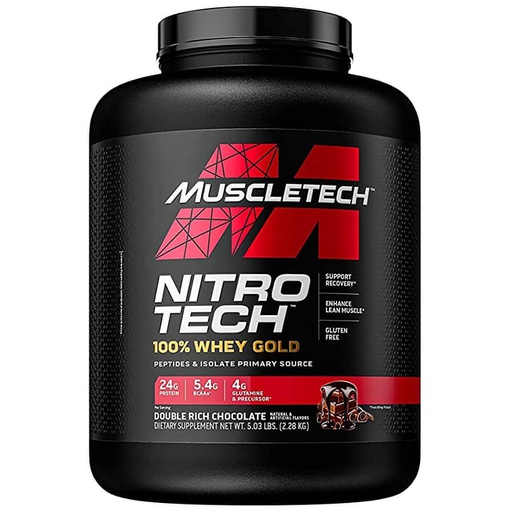 [631656710496] Muscletech Nitrotech 100% Whey Gold-69Serv.-2.27KG-Double Rich Chocolate