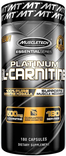 [631656604740] Muscletech  platinum Carnitine-180Serv.-180Tabs.