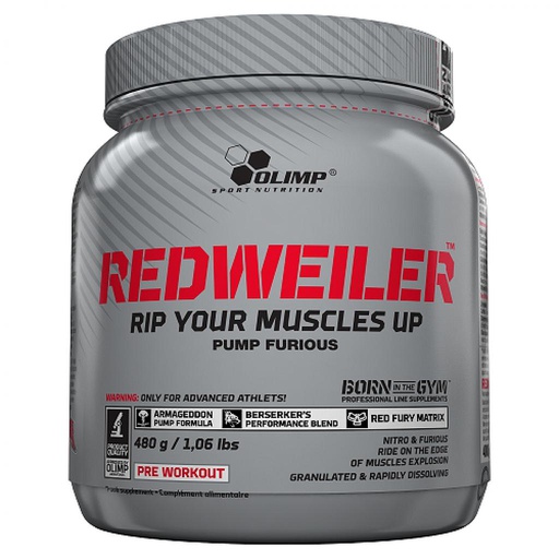 [5901330046599] Olimp Sport Nutrition Red Weiler-80Serv.-480G-Red Punch